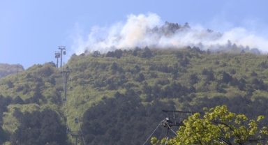 Uludağ eteklerinde yangın!