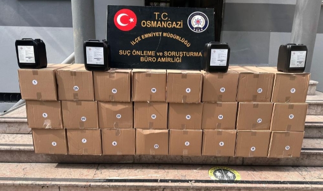 Bursa'da kaçak alkol operasyonu