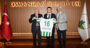 Bursaspor yönetiminden Başkan Aydın’a ziyaret