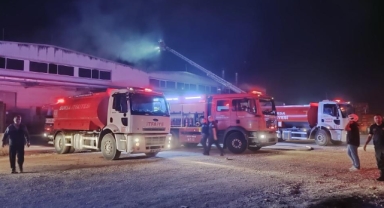 Karacabey'de korkutan fabrika yangını