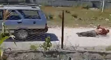 Tartıştığı kişiyi otomobile bağlayıp sürükledi