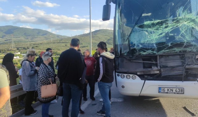 Yolcu otobüsü tıra çarptı, faciadan dönüldü