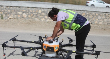 Bursa'da haşerelere karşı dronlu mücadele