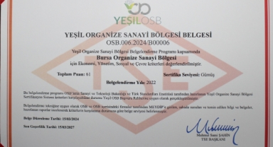 Bursa OSB ‘Yeşil OSB’ oldu