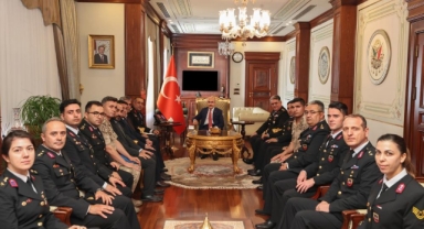İl Jandarma Komutanı Aktemur'dan Vali Demirtaş'a ziyaret