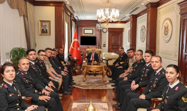 İl Jandarma Komutanı Aktemur'dan Vali Demirtaş'a ziyaret