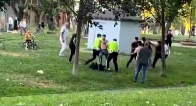 'Neden korna çaldın' kavgası kamerada