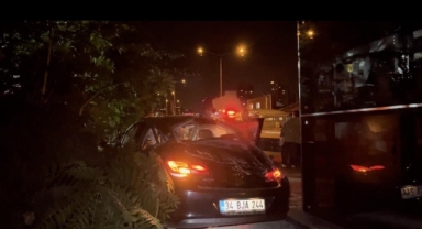 Alkollü sürücü aracı ile takla atıp bariyeri aştı