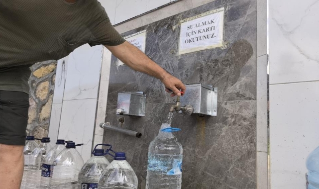 Bu köydeki çeşmeler kartla çalışıyor