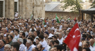 Bursa'da Haniye için basın açıklaması yapıldı