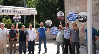 Bursa'da İsrail'e protesto