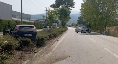 İnegöl'de iki otomobil çarpıştı: 1 yaralı