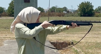Kadın avcılar hünerlerini sergiledi