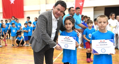 Osmangazili öğrenciler yazı spor yaparak geçiriyor