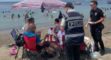 Sahillerde polisten sıkı denetim