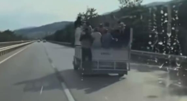 Tehlikeli yolculuk kamerada