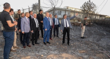 YÖK Başkanı Özvar yanan ormanı inceledi