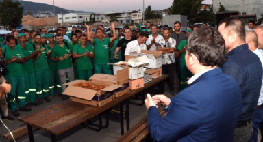 Başkan Aydın, güne emekçilerle başladı