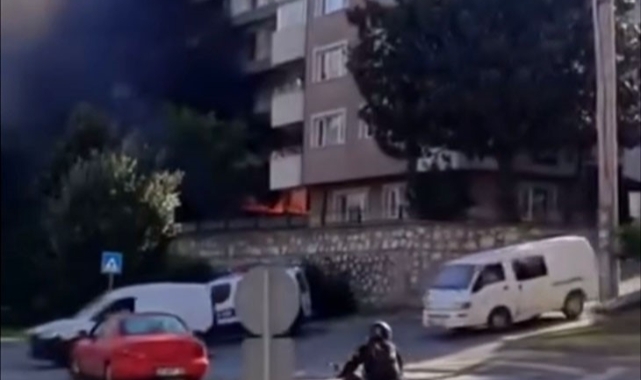 Bursa'da binada korkutan yangın