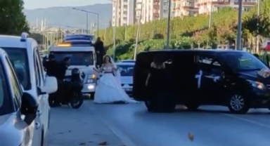 Bursa'da düğün konvoyu terörü