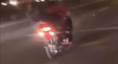 Bursa'da motosiklet sürücüsü canını böyle hiçe saydı