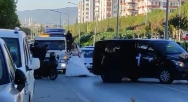 Düğün konvoyu terörü polisi harekete geçirdi