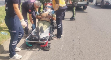 Motosiklet kazasında sürücü yaralandı