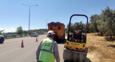 Mudanya yolu'ndaki çatlaklar onarıldı