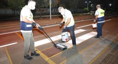 Nilüfer'de ekipler gece mesaisinde
