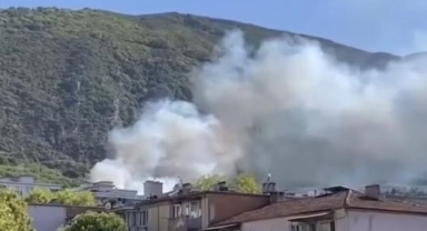 Uludağ eteklerinde korkutan yangın