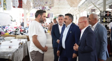 Başkan Yılmaz, Gökdere pazarı esnafıyla buluştu