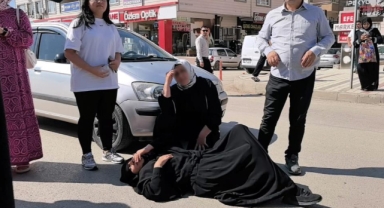 İnegöl'de otomobilin çarptığı yaya yaralandı