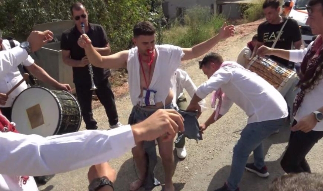 Mudanya'da Çin işkencesi gibi damat eğlencesi