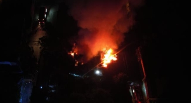 Palet fabrikasında korkutan yangın