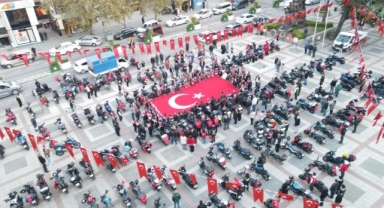 150 motorcudan Cumhuriyet Korteji