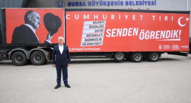 29 Ekim coşkusu 'Cumhuriyet Tırı' ile Bursa’yı sarıyor