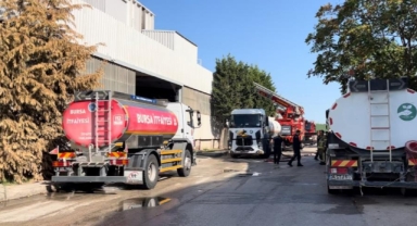 Bursa'da tekstil fabrikasında korkutan yangın