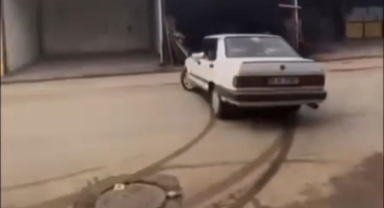 Drift atan sürücüye 33 bin lira ceza