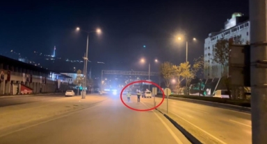 Ekipleri görünce ters şeritten kaçtı