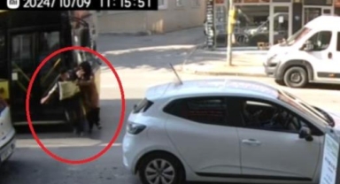 Gelin ve kayınpederin karıştığı kaza kamerada