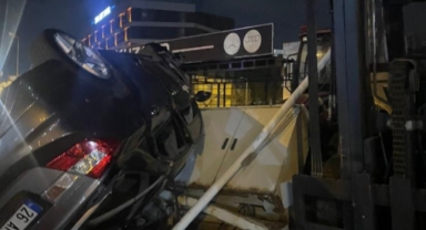 İzmir Yolu'nda takla atan araçtan yaralı kurtuldu