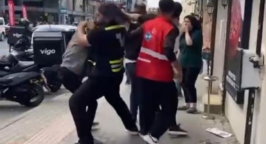 Kuryeler caddeyi boks ringine çevirdi