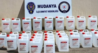 Mudanya'da 260 litre etil alkol ele geçirildi