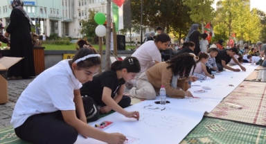 Yıldırım'da Gazze'de ölen çocuklara dikkat çekildi