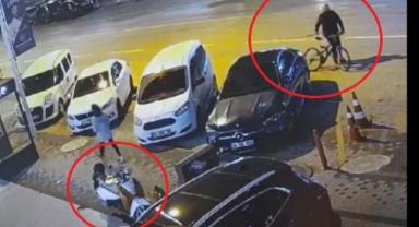 Çalıntı bisikletle gelip motosiklet çaldı