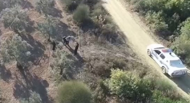 Gemlik'te zeytin hırsızlarına dronlu denetim