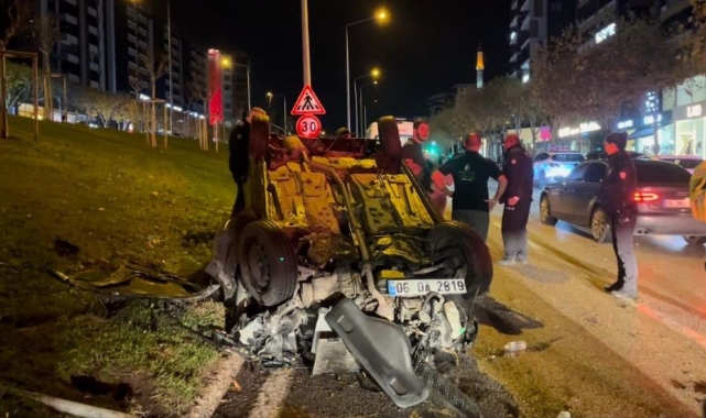 Kontrolden çıkan otomobil takla attı: 1 yaralı