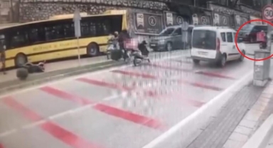 1 dakika içerisinde 2 kaza güvenlik kamerasında