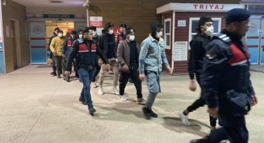 İnegöl'de 13 kaçak göçmen yakalandı