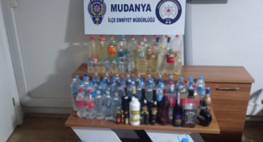 Mudanya'da yılbaşı öncesi 127 litre sahte alkol ele geçirildi
